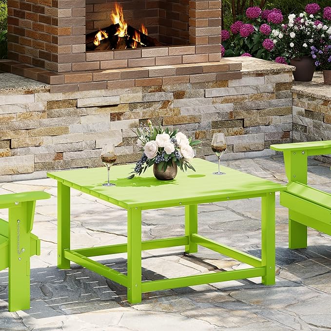 WestinTrends Malibu Low Outdoor HDPE Square Patio Coffee Table by WestinTrends