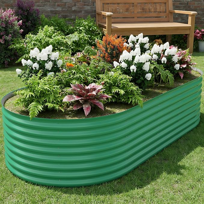 Garvee 6x3x2 ft Galvanized Raised Garden Bed Outdoor, 24 in Tall Metal Planter by Garvee