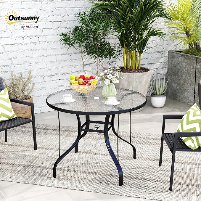 Outsunny 38" Round Patio Table - Image 2