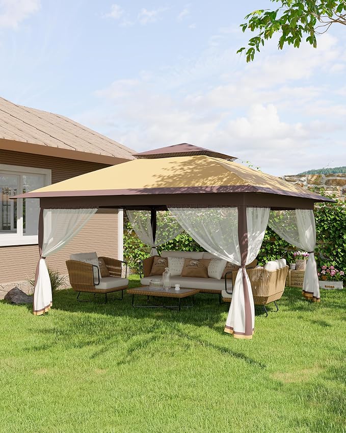 Canopy Tent 12x12 ft, Pop Up Gazebo One-Push Setup - Image 9