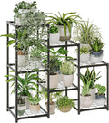 Bamworld Black Plant Stand Outdoor Metal Plant Shelf by Bamworld