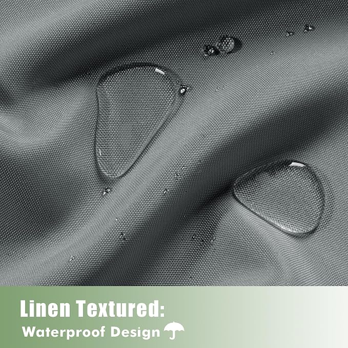 HolidayIdeas Outdoor Curtains for Patio Waterproof, 8 Panels - Image 2