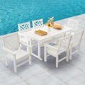HDPE Dining Table Set for 6, 7-Piece Outdoor Table and Chairs Include 6 Dining by Unknown