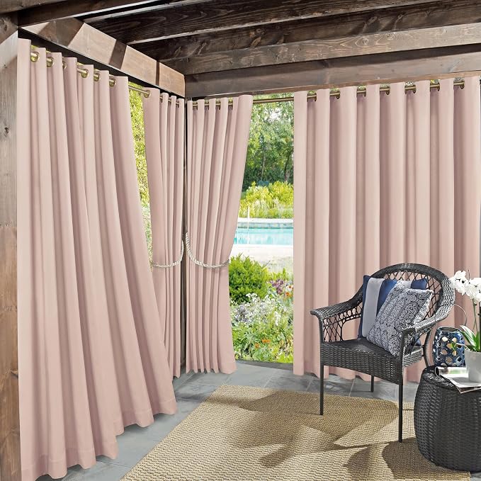 Sun Zero Marina Indoor/Outdoor UV Protectant Energy Efficient Grommet Curtain by SunZero%E2%84%A2