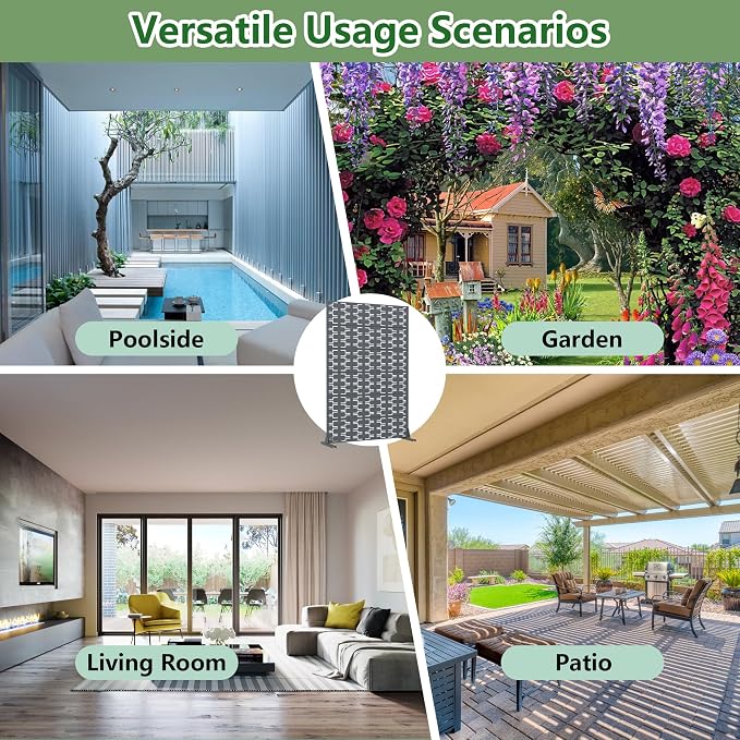 Casaphoria Metal Privacy Screen Outdoor, Drakgrey-Brick - Image 6