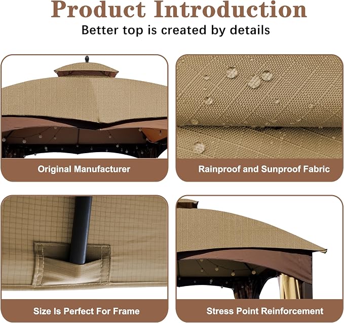 SCOCANOPY Khaki Ripstop Replacement Top - Image 5