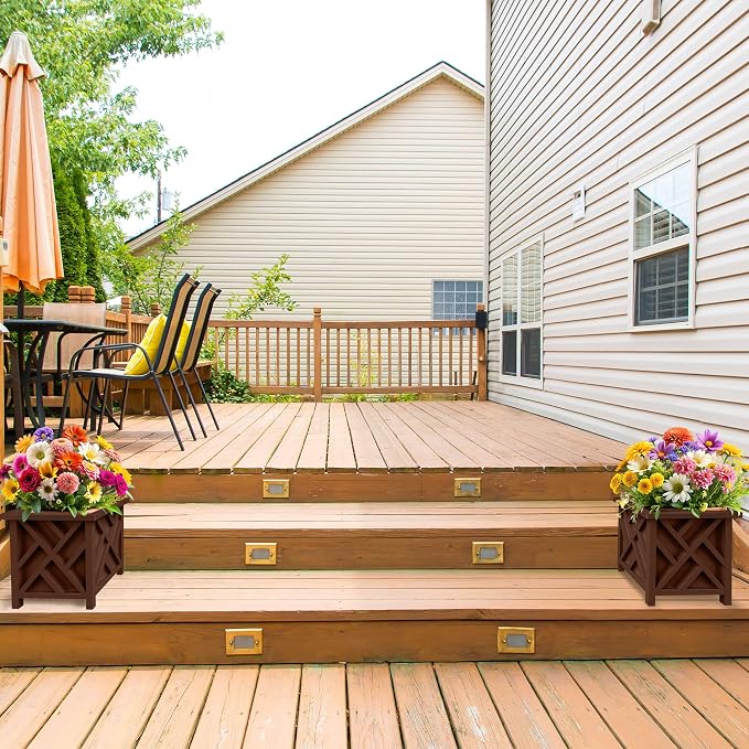 Lattice Design Outdoor Planter Box 2-Pack - Image 5