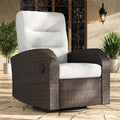 LayinSun Oversized Wicker Outdoor Swivel Glider Recliner by LayinSun