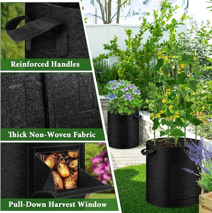 2 Pack 10 Gallon Potato Grow Bags - Image 4