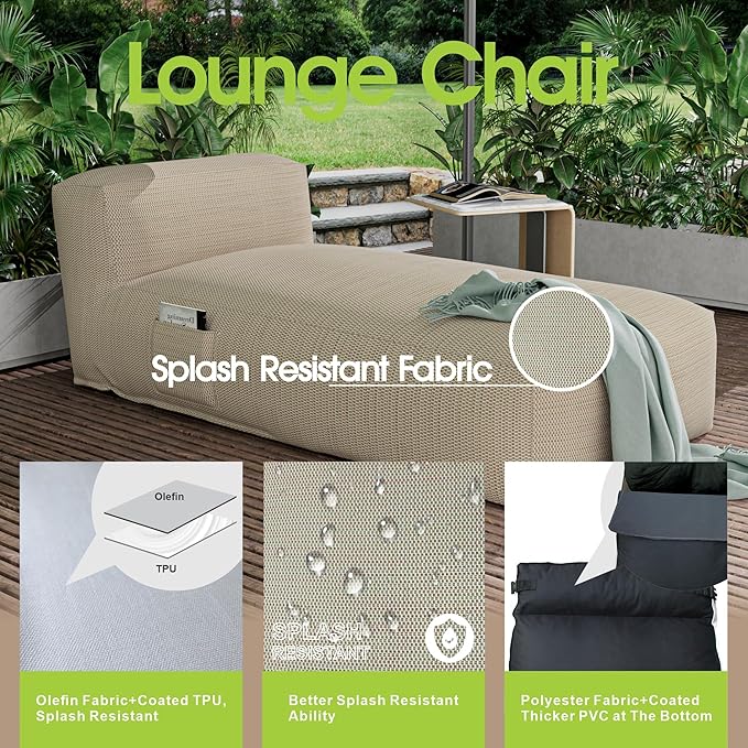 Outdoor Bean Bed Chair Sun Lounger, Outdoor Couch Sofa - Image 4