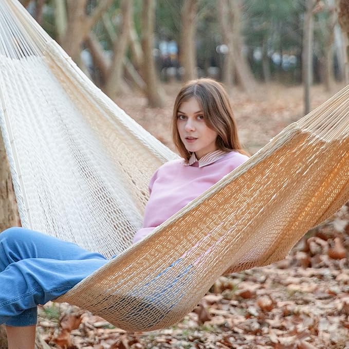 PNAEUT Handwoven Mayan Hammocks, Double Rope Hammock - Image 2