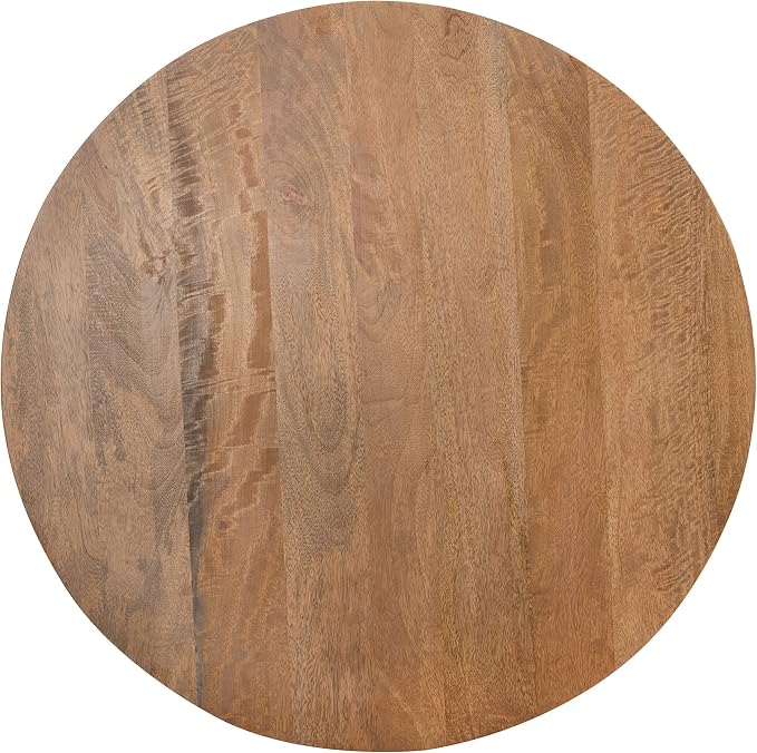 Safavieh Home Collection Whent Coastal Natural and Black Round Coffee Table - Image 4