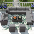 Outdoor Patio Furniture Set, 14 Pieces Outdoor Sectional Furniture Patio Sofa by ASJMR