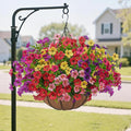 Artificial Faux Hanging Plants Flowers Basket by Tiabean