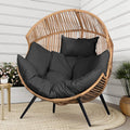 Shintenchi Wicker Egg Chair, Outdoor Indoor Rocking Chair, Large PE Rattan by Shintenchi