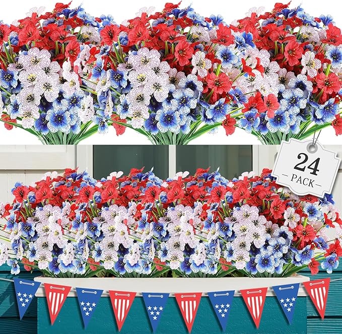 AGIRL 24 Bundles Artificial Flowers by AGIRL