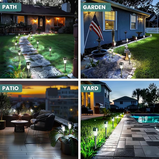 GIGALUMI 24 Pack Solar Path Lights Outdoor, Solar Lights Outdoor Waterproof - Image 5