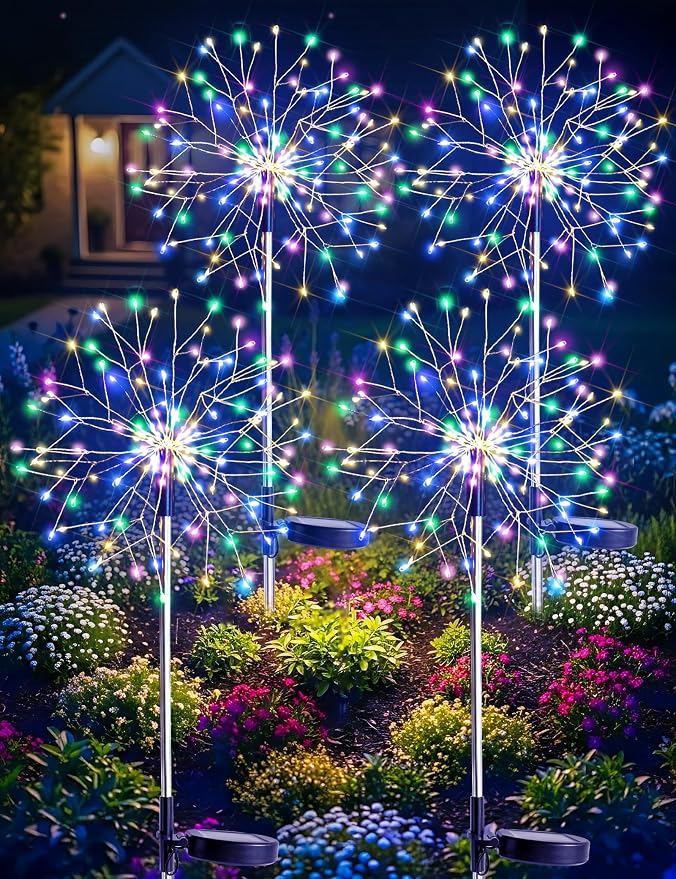suddus Solar Garden Lights Outdoor Waterproof Decorative, Flowerbed Party by SUDDUS
