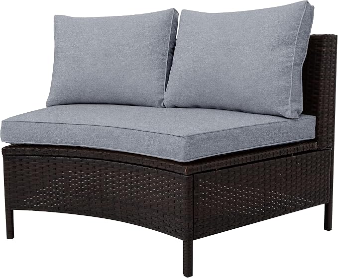 Merax 5-Piece Outdoor Sectional Sofa Set, All-Weather PE Wicker Patio Furniture - Image 4