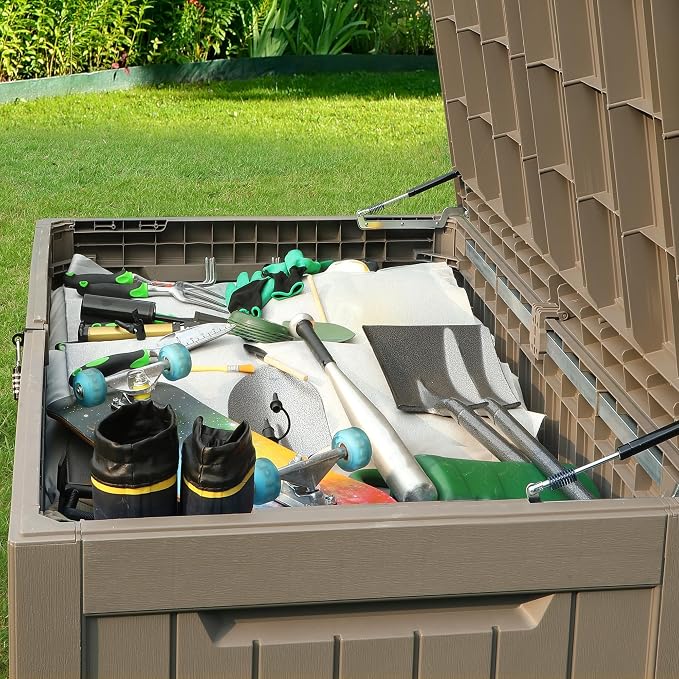 YITAHOME 230 Gallon Outdoor Storage Deck Box, Weather-Resistant Resin, Versatile - Image 2