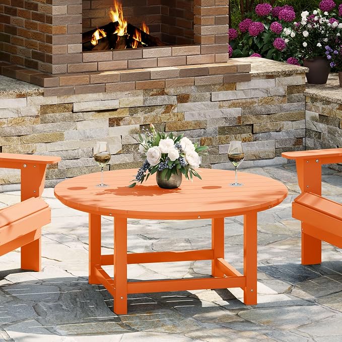 WestinTrends Malibu Low Outdoor HDPE Round Patio Coffee Table by WestinTrends