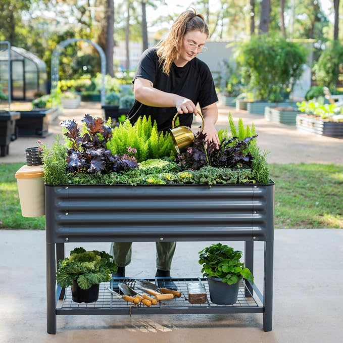 Elevated Raised Garden Bed-V Series, 700 Lbs Weight Capacity, Outdoor Planter - Image 8
