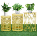 HFHOME Set of 3 Heavy-Duty Round End Table, Side Table, Coffee Table by HFHOME