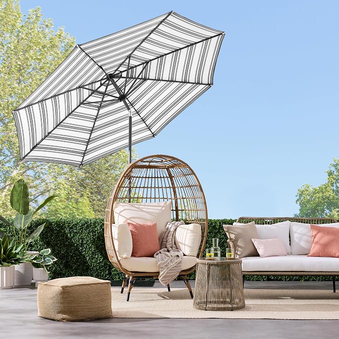 Best Choice Products 10ft Solar Polyester LED Lighted Patio Umbrella w/Tilt - Image 2