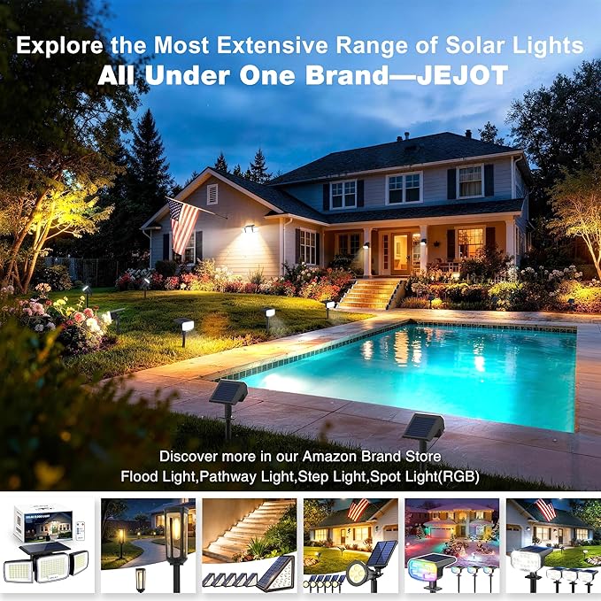 Solar Security Light Outdoor Super Bright LED, Motion Sensor Flood Light - Image 7