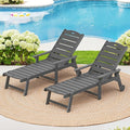 LUE BONA Outdoor Chaise Lounge Chairs Set of 2, HDPS Chaise Lounger, 5 by LUEBONA
