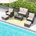 HOMREST 6 Pieces Outdoor Patio Furniture Set by HOMREST