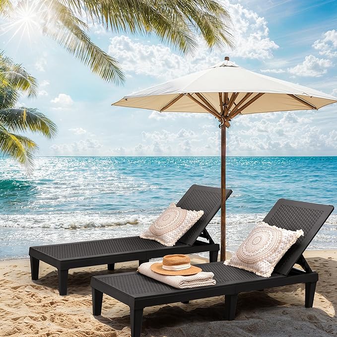 Greesum Outdoor Chaise Lounge Chairs Set of 4 - Image 4