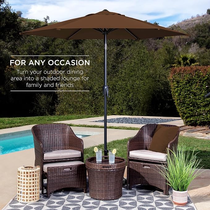 Best Choice Products 7.5ft Heavy-Duty Round Outdoor Market Table Patio Umbrella - Image 3
