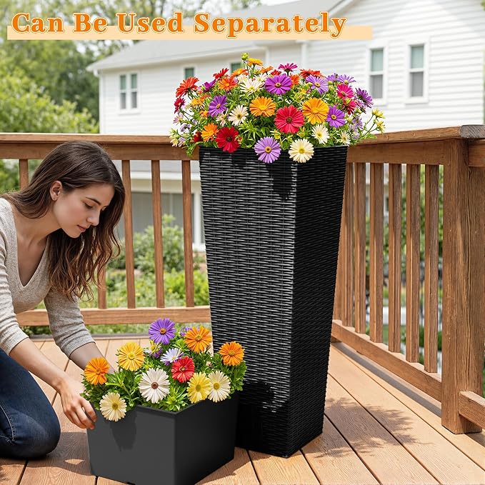 Greesum 32 Inch Tall Plastic Planters - Image 5