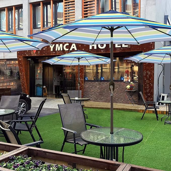 Blissun 9' Outdoor Patio Umbrella, Outdoor Table Umbrella, Yard Umbrella - Image 6