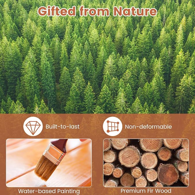 Giantex 2-in-1 Outdoor Bench - Image 8