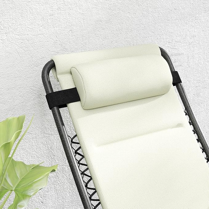 Outsunny Zero Gravity Chairs Set of 2, Reclining Folding Zero Gravity Lounge - Image 8