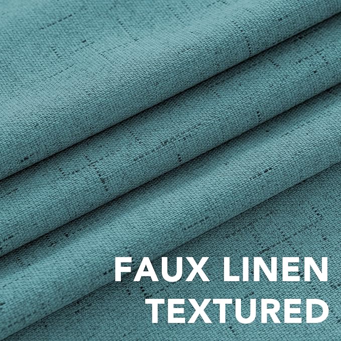 H.VERSAILTEX Linen Blackout Curtains 54 Inches Long 100% Absolutely Blackout - Image 4
