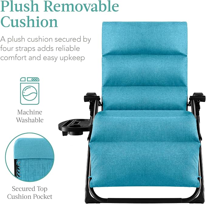 Best Choice Products Oversized Zero Gravity Chair, Folding Outdoor Patio - Image 3