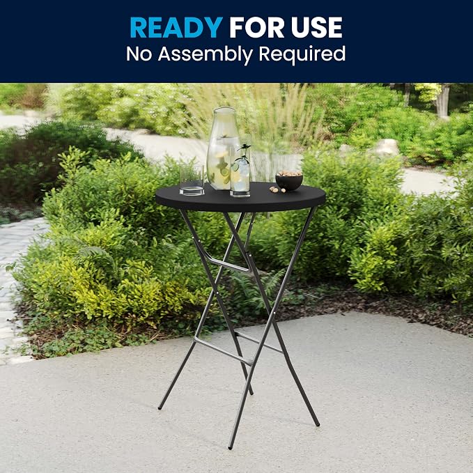 Flash Furniture Elon Round Folding Bar Height Table - Image 5