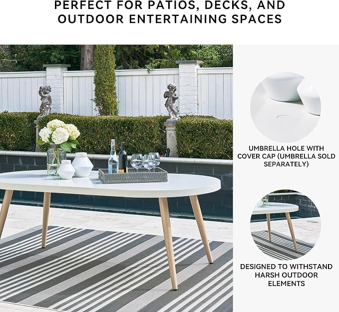 Signature Design by Ashley Seton Creek Casual Aluminum Outdoor Dining Table - Image 5