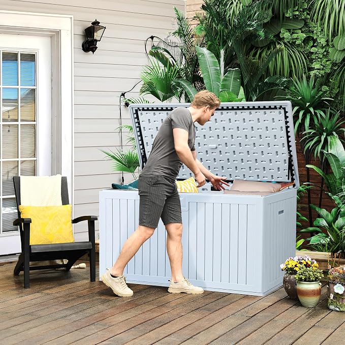 YITAHOME XXL 230 Gallon Large Deck Box, Outdoor Storage - Image 4