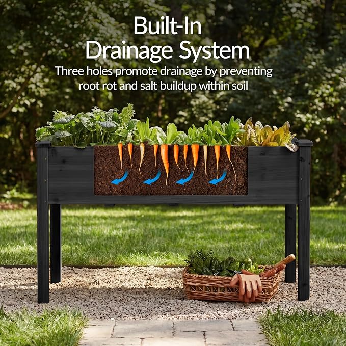 Best Choice Products 48x24x30in Raised Garden Bed, Elevated Wood Planter Box - Image 4