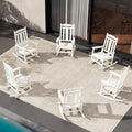 SERWALL Outdoor Rocking Chair Set of 6, Patio Rocking Chair Sets, HDPE Rocking by SERWALL