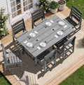 SERWALL Patio Dining Sets for 6 Person, HDPE Dining Set by SERWALL