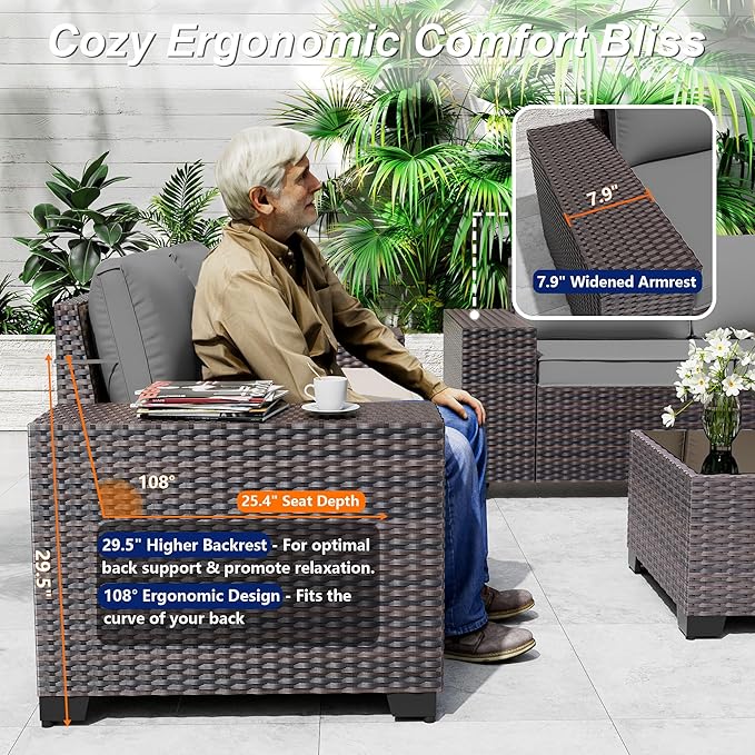 10 Pieces Patio Furniture Set - Image 5