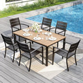 PHI VILLA 7 Pieces Outdoor Patio Dining Set by PHIVILLAThepioneerofcomfortablehouseholdsupplies