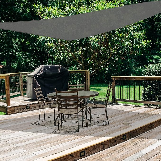 AsterOutdoor Sun Shade Sail Triangle 16' x 16' x 16' UV Block Canopy - Image 5