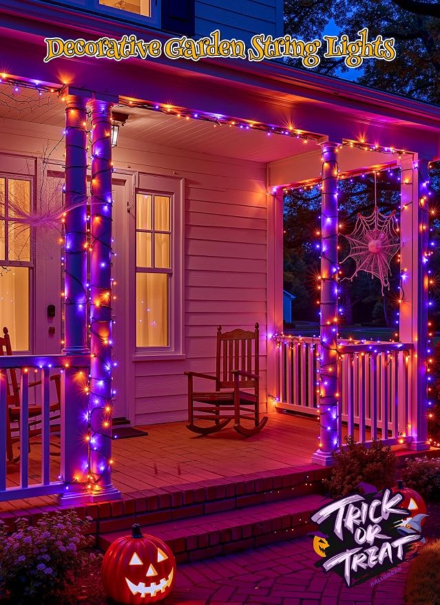 Brightown 4 Pack Solar Halloween String Lights, Total 184FT 480 LED Solar - Image 8