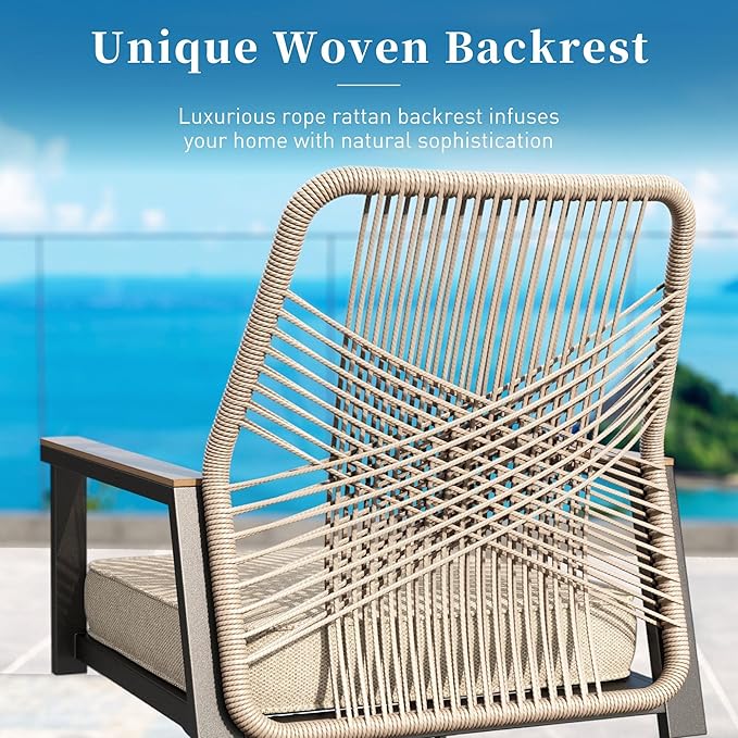 9 Pieces Patio Dining Set, 8 x Woven Rattan Chairs - Image 2